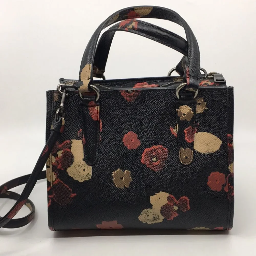 Coach Crosby Mini Carryall Satchel Floral Print Coated Canvas 33856